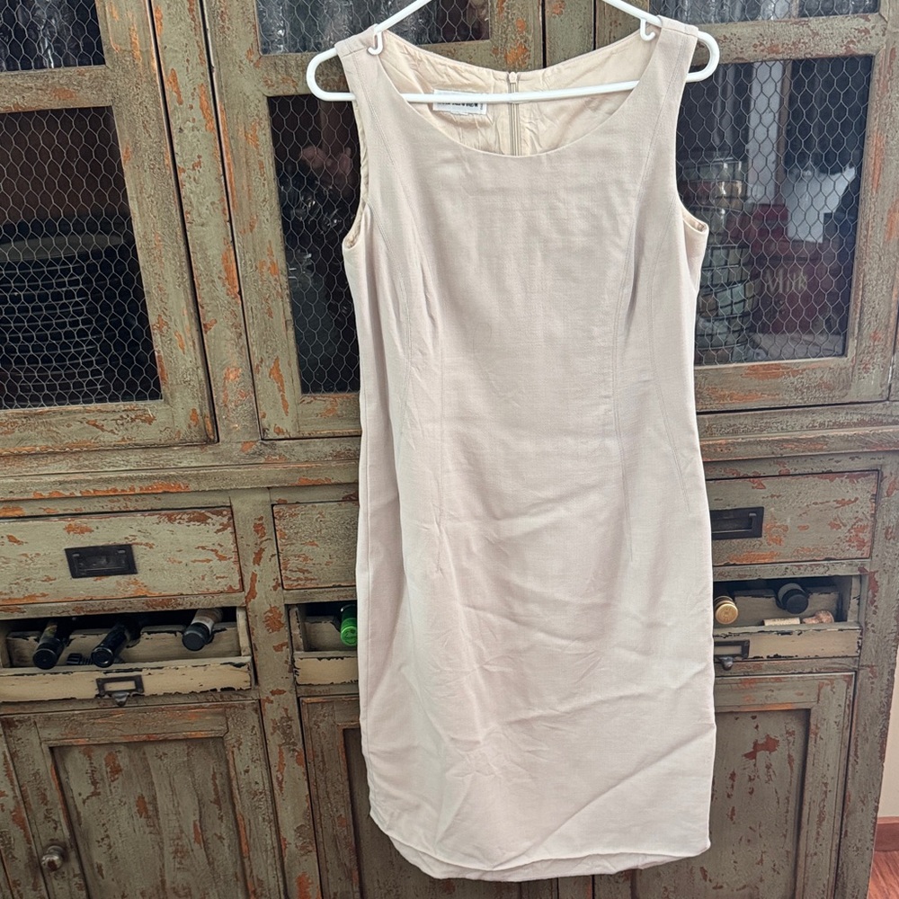 Chic Beige Midi Dress